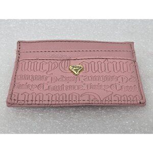 Juicy Couture Pink Card ID Holder Wallet Slim Design